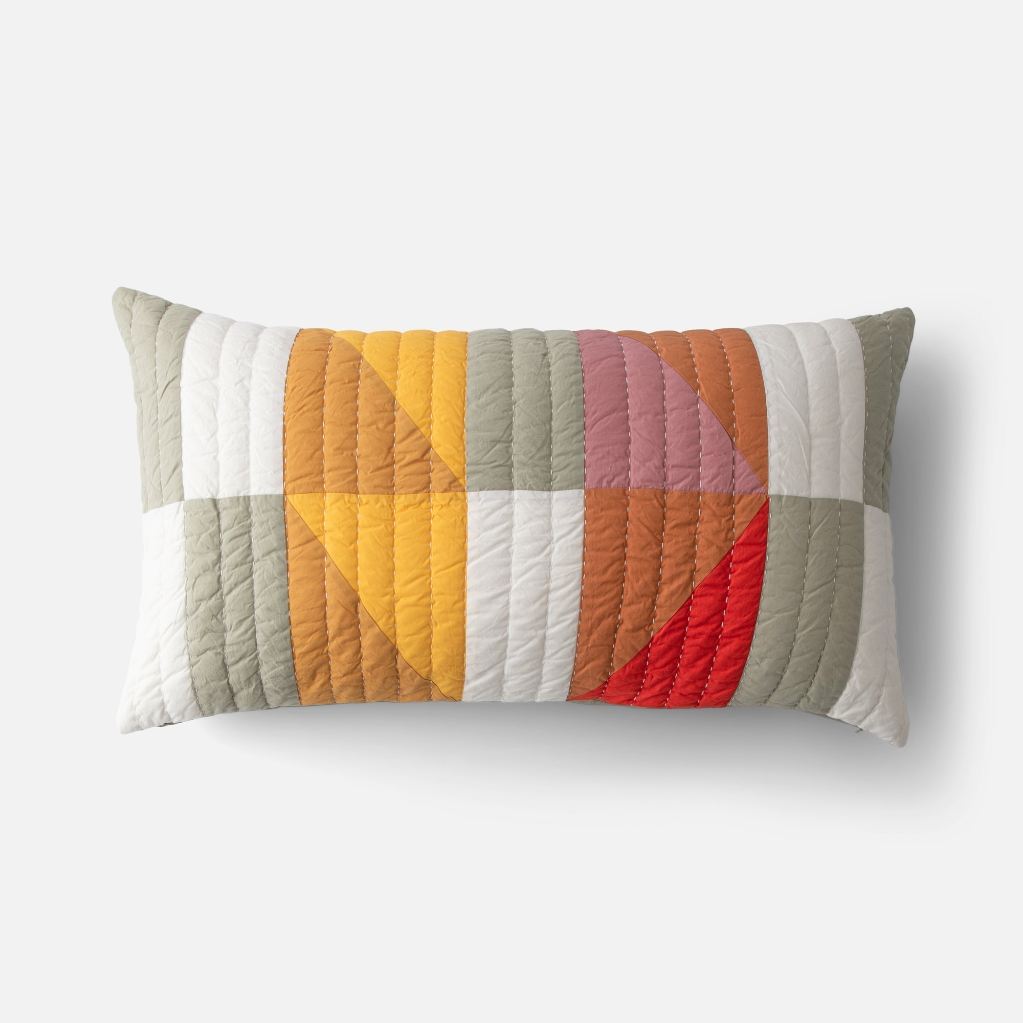 Modern Rooftops Pieced Cotton Sham - Image 11