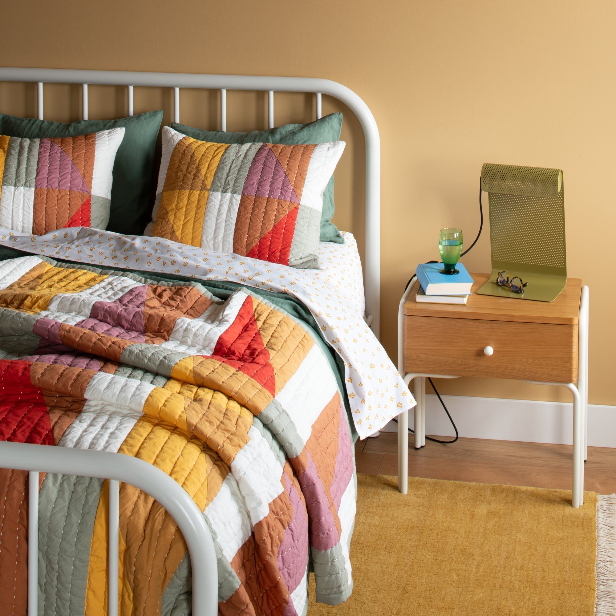 Modern Rooftops Pieced Cotton Sham - Image 9