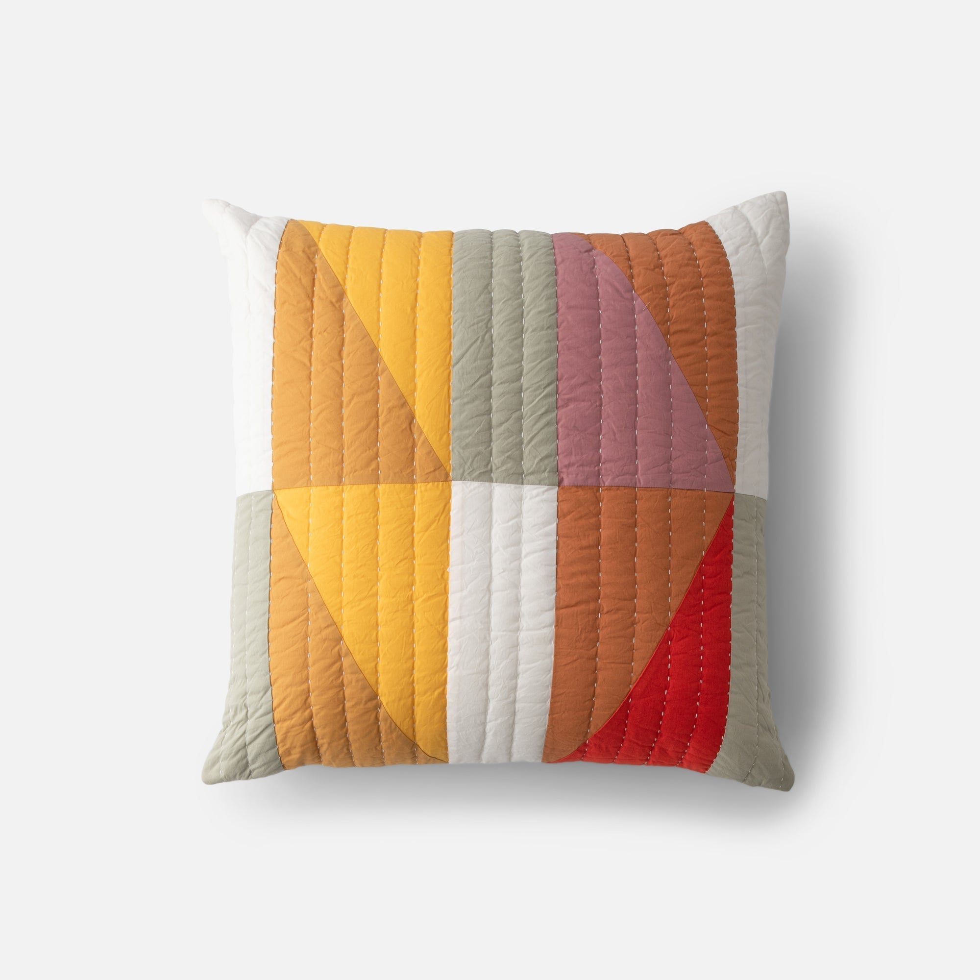 Modern Rooftops Pieced Cotton Sham - Image 6